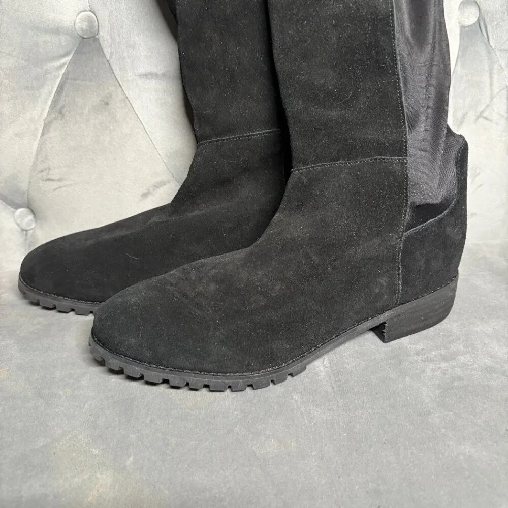 Blondo Waterproof Black Suede‎ Stretch Tall Boots – Women’s Size 7.5